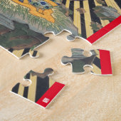 浮世絵-蒙雲国師-マジシ日本のャン- ジグソーパズル (側面)