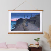 浮世絵[蓮井] C23佐渡島相川町 吊り下げ型タペストリー (寝室)