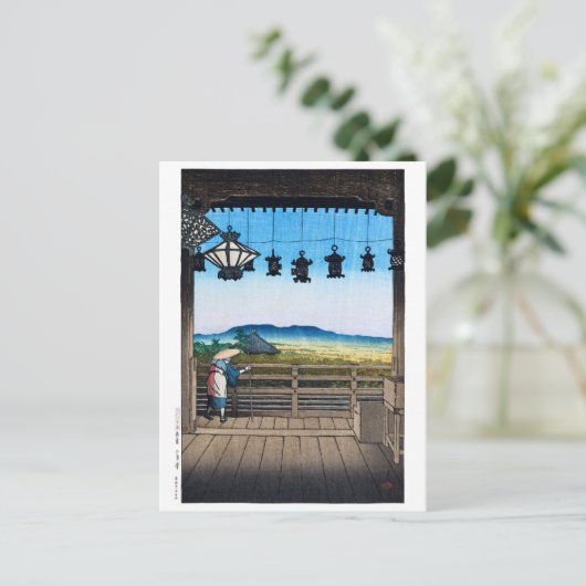 浮世絵[蓮井] C31奈良二月堂 ポストカード (スタンド正面)