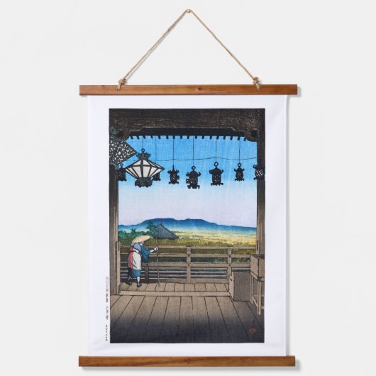 浮世絵[蓮井] C31奈良二月堂 吊り下げ型タペストリー (正面)