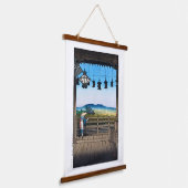 浮世絵[蓮井] C31奈良二月堂 吊り下げ型タペストリー (傾斜あり)