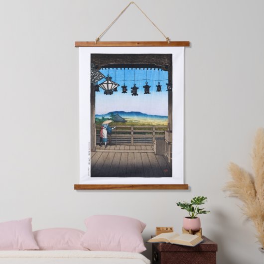 浮世絵[蓮井] C31奈良二月堂 吊り下げ型タペストリー (寝室)