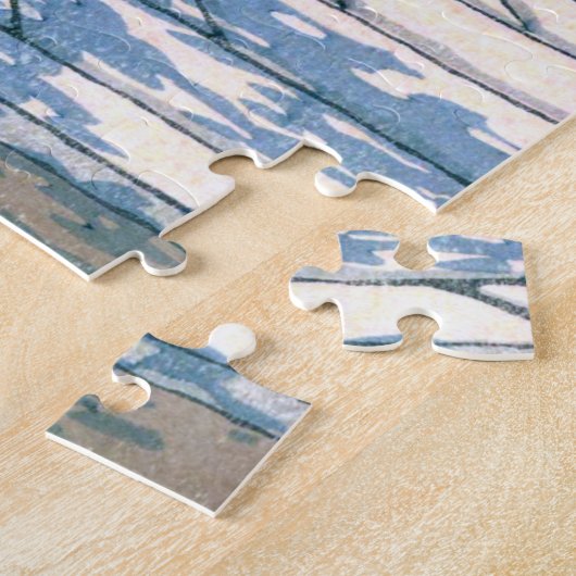 浮世絵 – 蓮井 – No.18目黒不動 –  ジグソーパズル (側面)