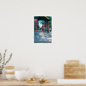 浮世絵 – 蓮井 – No.18目黒不動 –  ポスター (キッチン)