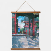 浮世絵 – 蓮井 – No.18目黒不動 –  吊り下げ型タペストリー (正面)