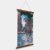 浮世絵 – 蓮井 – No.18目黒不動 –  吊り下げ型タペストリー (傾斜あり)