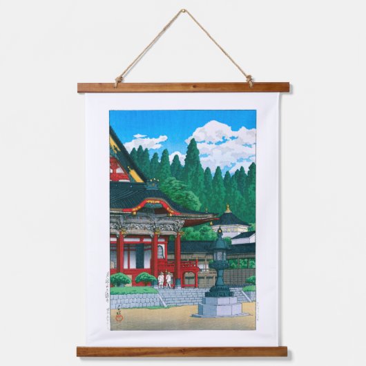 浮世絵 – 蓮井 – No.36身延山観音寺 吊り下げ型タペストリー (正面)