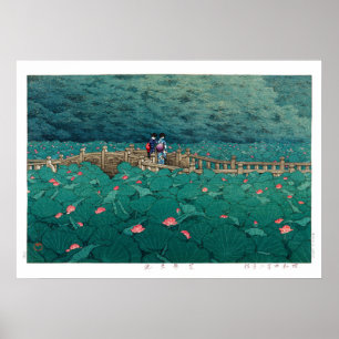 浮世絵 – 蓮池 – m05 – 弁天池、芝 – ポスター