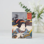 浮世絵[豊国]四日市市の61-43学小山 ポストカード (スタンド正面)