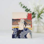 浮世絵[豊国] 01-00初のカツオ・まぐろ器… ポストカード (スタンド正面)