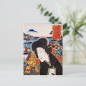 浮世絵[豊国] 24-17沖津の自来屋 ポストカード (スタンド正面)