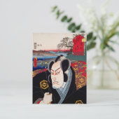 浮世絵[豊国] 31-22熊谷直実藤枝市 ポストカード (スタンド正面)