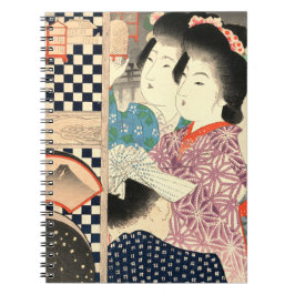 浮世絵 風のホタル籠 ヴィンテージ日本 ノートブック