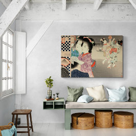 浮世絵 風の蛍籠 Vintage Japanese キャンバスプリント