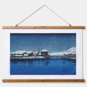 浮世絵[hasui]佐渡海老須港 吊り下げ型タペストリー (正面)