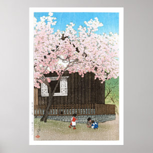 浮世絵- hasui - C01 -春の愛宕山ヒル – ポスター