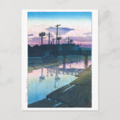 浮世絵- hasui - C02 - Kiba at Dusk - ポストカード (正面)