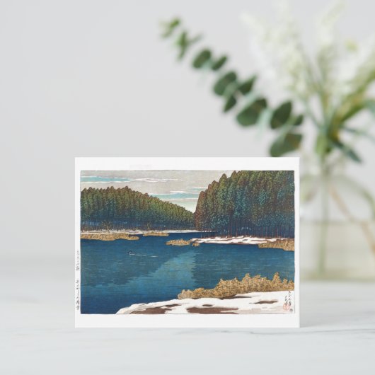 浮世絵- hasui - C12 – 稲岡の残雪… ポストカード (スタンド正面)