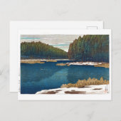 浮世絵- hasui - C12 – 稲岡の残雪… ポストカード (正面/裏面)