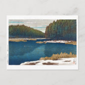 浮世絵- hasui - C12 – 稲岡の残雪… ポストカード (正面)