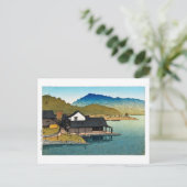 浮世絵[hasui] C15久串湖若狭市 ポストカード (スタンド正面)
