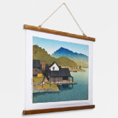 浮世絵[hasui] C15久串湖若狭市 吊り下げ型タペストリー (傾斜あり)