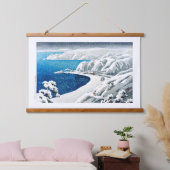 浮世絵[hasui] C18佐渡島西三河坂 吊り下げ型タペストリー (寝室)