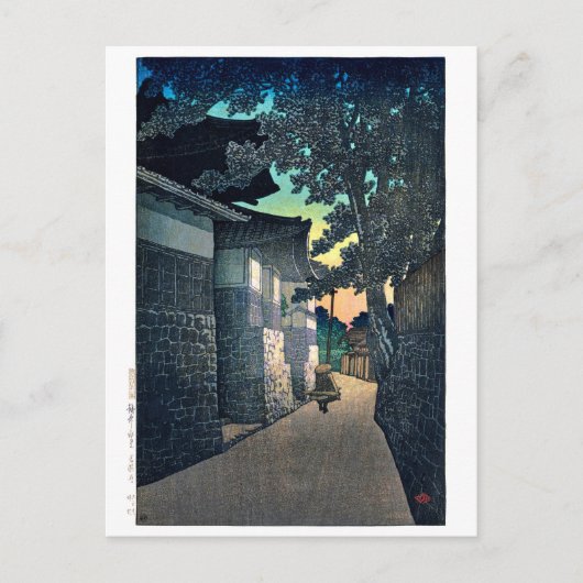 浮世絵[hasui] C20興正寺、氷見、越中 ポストカード (正面)