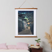 浮世絵[hasui] C20興正寺、氷見、越中 吊り下げ型タペストリー (寝室)