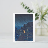 浮世絵[hasui] C24夕べシャワー寺泊 ポストカード (スタンド正面)