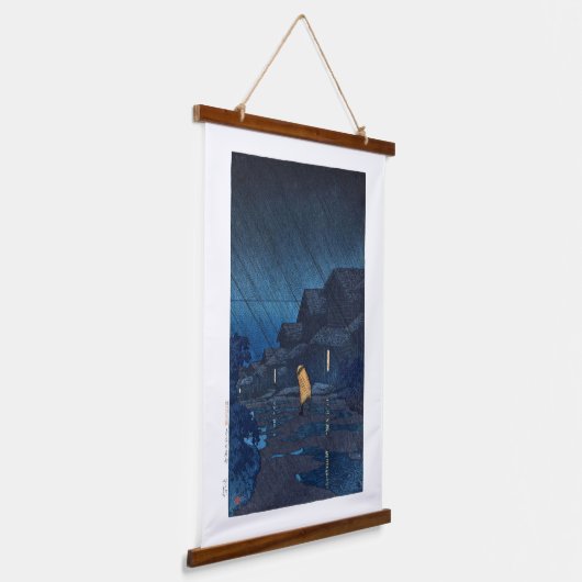 浮世絵[hasui] C24夕べシャワー寺泊 吊り下げ型タペストリー (傾斜あり)