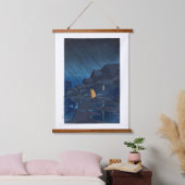 浮世絵[hasui] C24夕べシャワー寺泊 吊り下げ型タペストリー (寝室)