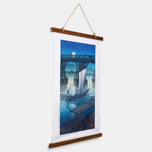 浮世絵[hasui] C25旭橋小千谷 吊り下げ型タペストリー (傾斜あり)