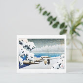 浮世絵[hasui] C27天橋立in雪 ポストカード (スタンド正面)