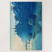 浮世絵[hasui] C29朝、大阪道頓堀市 ジグソーパズル (縦)