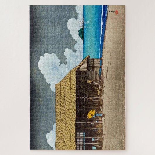 浮世絵[hasui] C32シーサイドコテージ、氷見、越中 ジグソーパズル (縦)