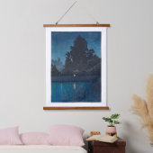 浮世絵- hasui - m03 – 雨の中の大宮 –  吊り下げ型タペストリー (寝室)