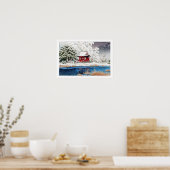 浮世絵- hasui - m06 – 神社入口の雪 –  ポスター (キッチン)