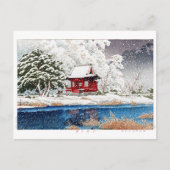 浮世絵- hasui - m06 – 神社入口の雪 – ポストカード (正面)