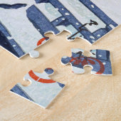 浮世絵- hasui - m07 -春雪 – ジグソーパズル (側面)