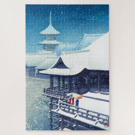 浮世絵- hasui - m07 -春雪 –  ジグソーパズル