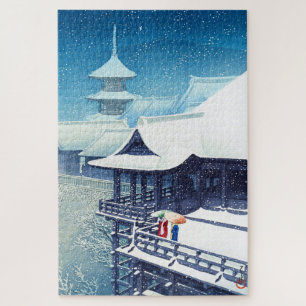 浮世絵- hasui - m07 -春雪 –  ジグソーパズル