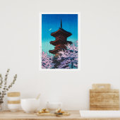 浮世絵- hasui - m08 -春夕べ- ポスター (キッチン)