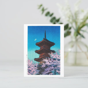 浮世絵- hasui - m08 -春夕べ- ポストカード