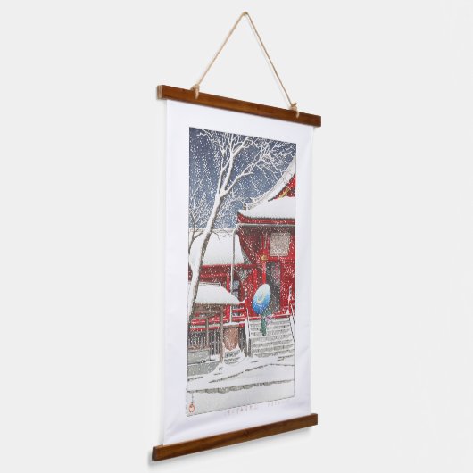 浮世絵- hasui - m09 – 上野清水の雪 –  吊り下げ型タペストリー (傾斜あり)