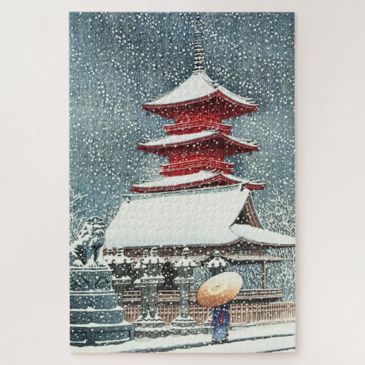 浮世絵- hasui - m10 – 上野東照宮神社 – ジグソーパズル (縦)