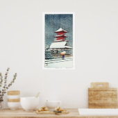 浮世絵- hasui - m10 – 上野東照宮神社 –  ポスター (キッチン)