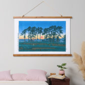 浮世絵- hasui - No.14池上市之倉（日没） 吊り下げ型タペストリー (寝室)