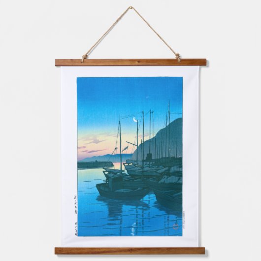 浮世絵- hasui - No.16朝の別府 – 吊り下げ型タペストリー (正面)