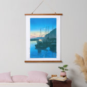 浮世絵- hasui - No.16朝の別府 – 吊り下げ型タペストリー (寝室)